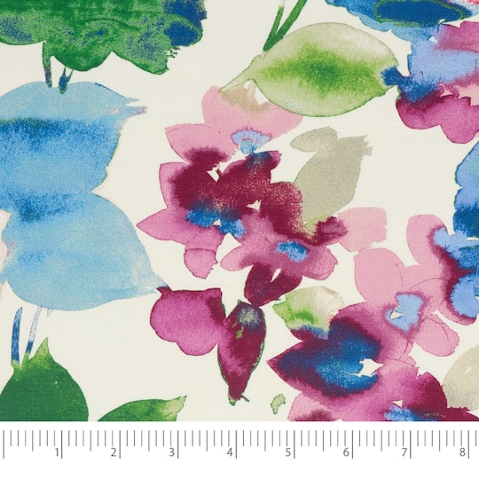 Waverly Aqua Fleur Bloom Upholstery Cotton Fabric